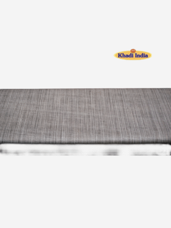 Khadi Cotton Pant Fabric – Olive Green with White Check Stripes Handloom Fabric