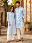 Khadi Cotton Fabric – Pastel Blue 36 Inch