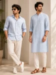 Khadi Cotton Fabric – Pastel Blue 36 Inch