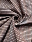 Khadi Cotton Fabric – Brown Line Pattern 36 Inch Width Handloom Fabric