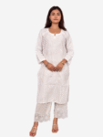 Women's Khadi Cotton Embroidered Kurti – White Handloom Kurti