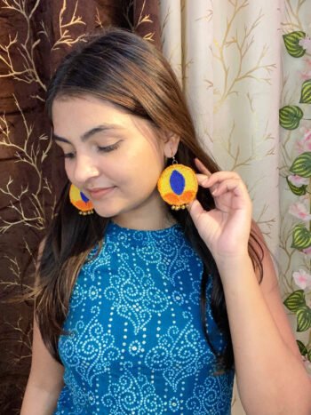 Khadi Handcrafted Hoop Earrings – Handmade Ethnic Jewelry