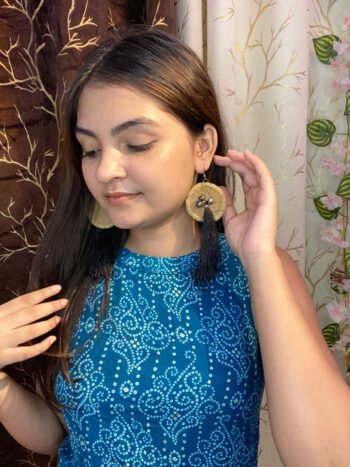 Khadi Handcrafted Hoop Earrings – Handmade Ethnic Hoop Jewelry