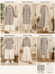 Khadi Fabric Red & Green Plaid Check (1)