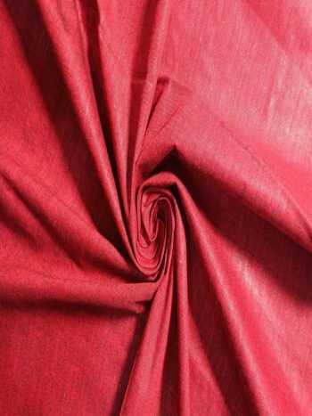 Khadi Cotton Fabric – Blood Red 44 Inch Width Handloom Fabric