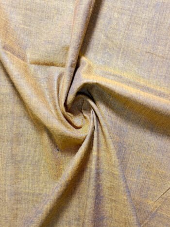 Khadi Cotton Fabric – Golden Tan 44 Inch Width Handloom Fabric
