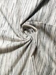 Khadi Fabric Black & White Multi-Stripe