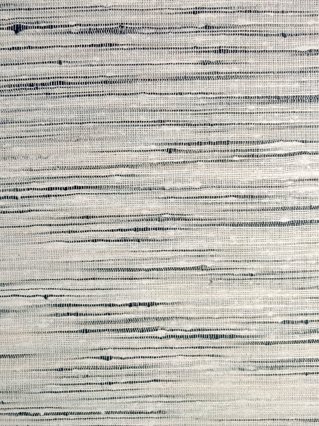 Khadi Fabric Black & White Multi-Stripe(3)