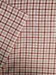 Khadi Fabric Deep Red & White Check(1)