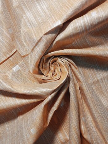 Khadi Cotton Fabric – Light Peach  44 Inch Width Handloom Fabric