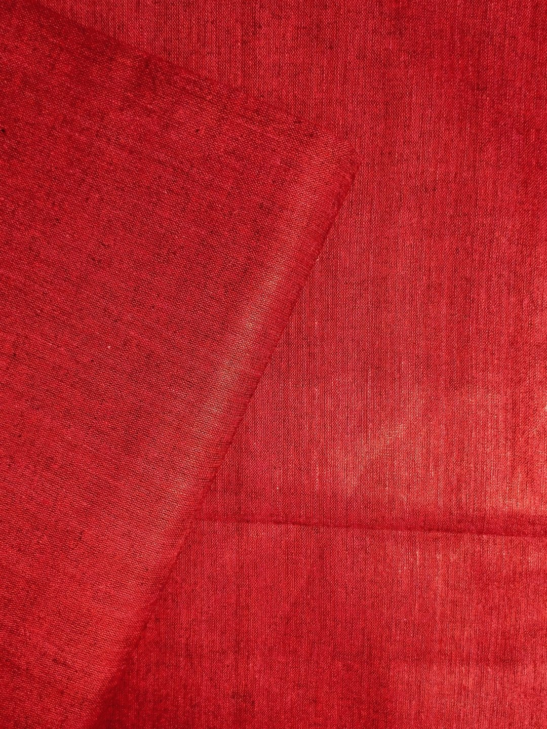 Khadi Fabric Blood Red(2)