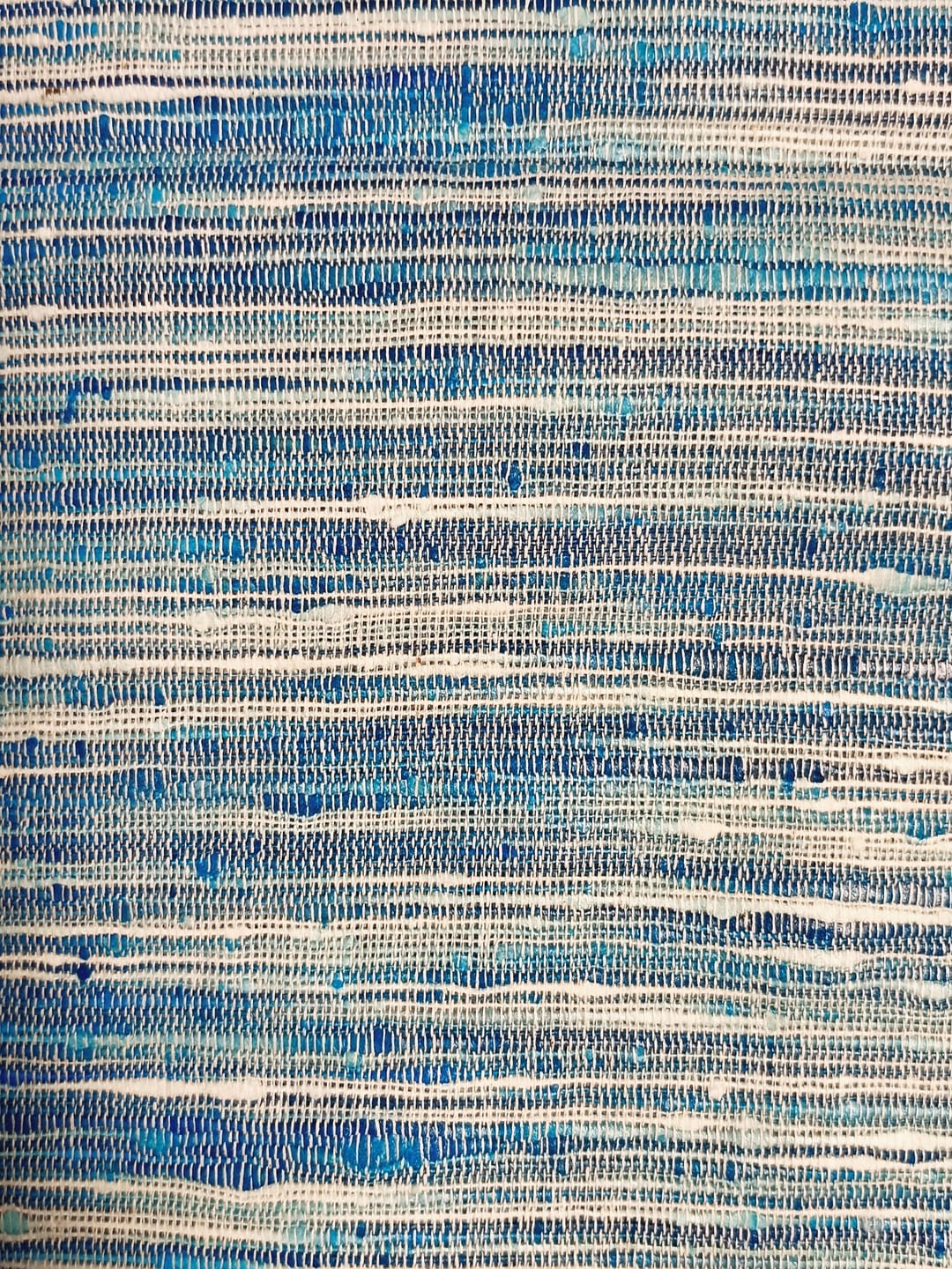 Khadi Fabric Indigo Blue Vertical Stripe (2)