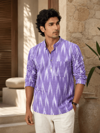 Lavender Purple short kurta
