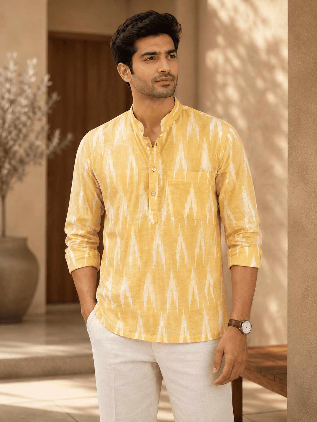short kurta Honey Yellow - 2 Honey Yellow short kurta