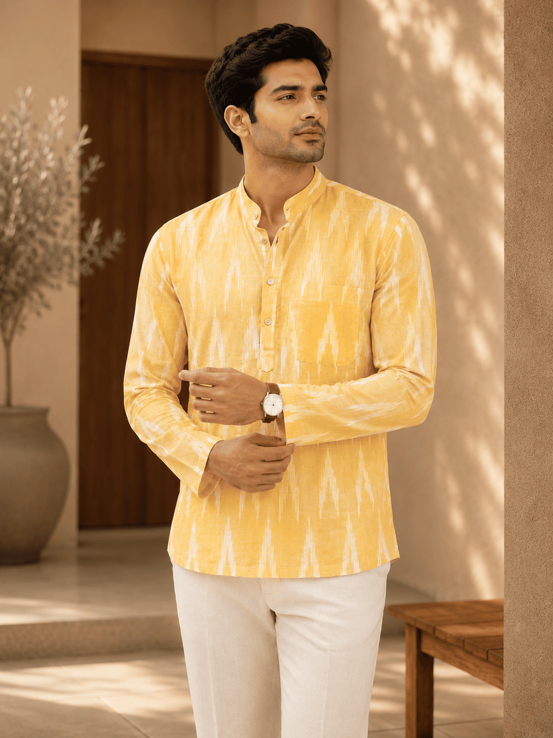 short kurta Honey Yellow - 1 Honey Yellow short kurta