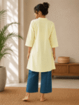 Women’s Khadi Cotton Kurta – Butter Yellow -1