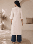 Women’s Khadi Cotton Kurta – Peach Blush -1