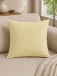 Butter Yellow Khadi Cushion Cover -1