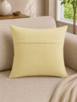 Butter Yellow Khadi Cushion Cover -1