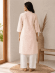 Women’s Khadi Cotton Kurta – Peach Blush -1