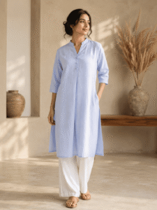 khadi long kurta