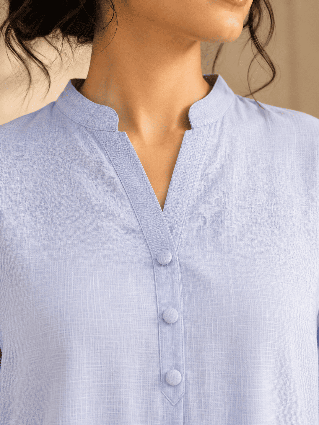 Women's khadi cotton kurta Sky Blue -2 Buy Best Women's khadi cotton kurta