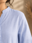 Women’s khadi cotton kurta Sky Blue -1