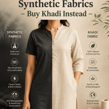 Stop Wearing Synthetic Fabrics – Buy Khadi Instead