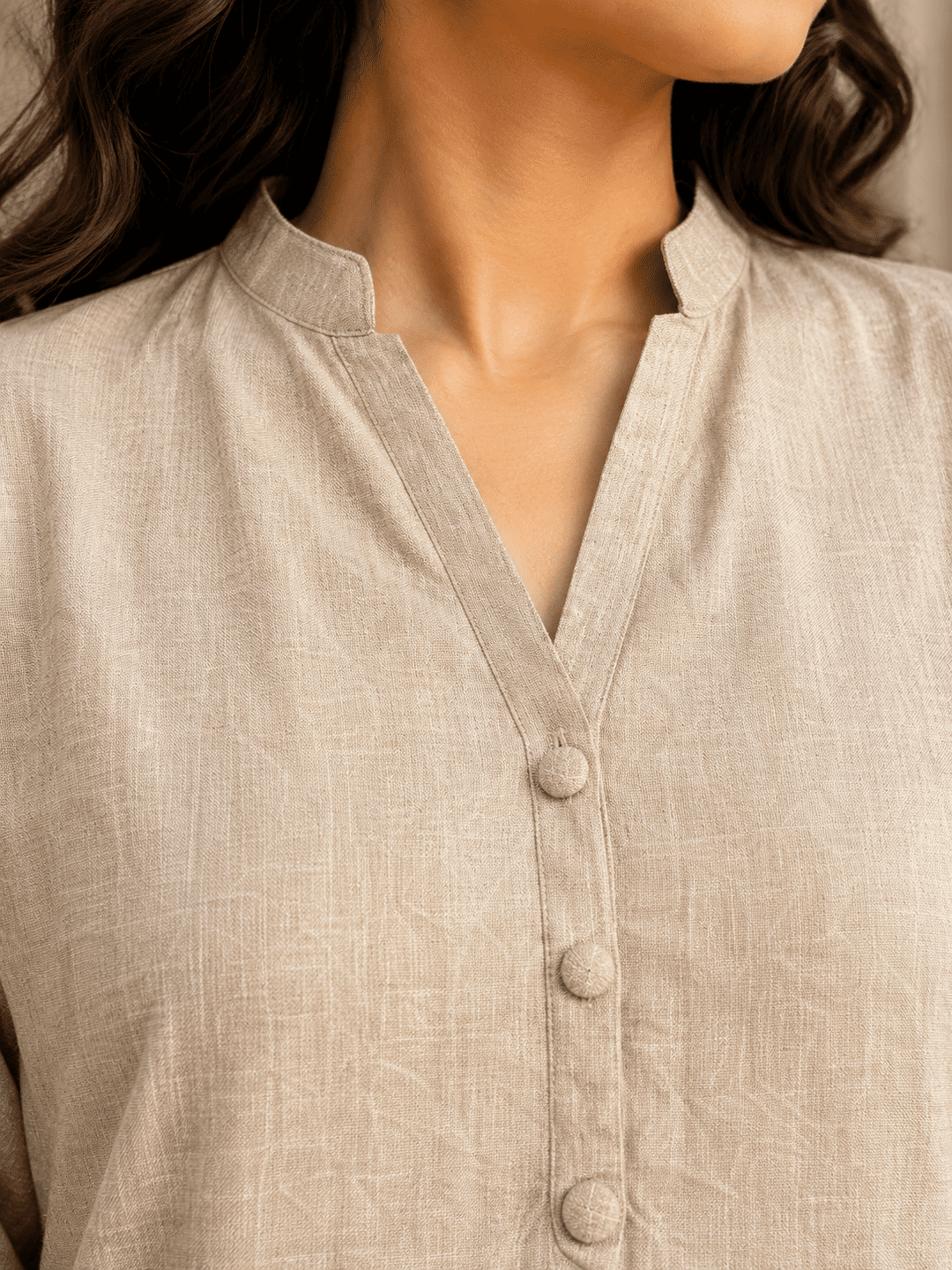 Sand Beige Khadi Cotton kurti - 5 Women's Khadi Cotton Sand Beige in 2026