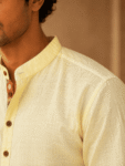 Butter Yellow Festival Kurta -1