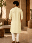 Butter Yellow Festival Kurta -1