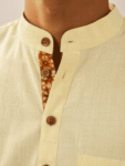 Butter Yellow Festival Kurta -1
