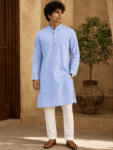 Sky Blue  Khadi Kurta – 2