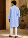 Sky Blue  Khadi Kurta – 2
