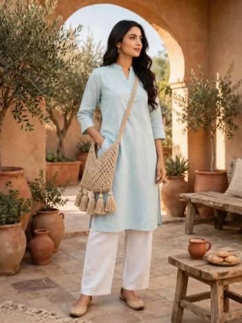 Buy Best Women's khadi cotton kurta Mint Green Premium  2026