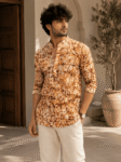 Batik Khadi Short Kurta for Men-1