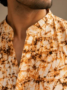 khadi printed kurta