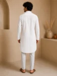 Men’s White Khadi Cotton Kurta -1