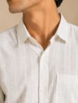 Men’s White Cotton Khadi Shirt – 1