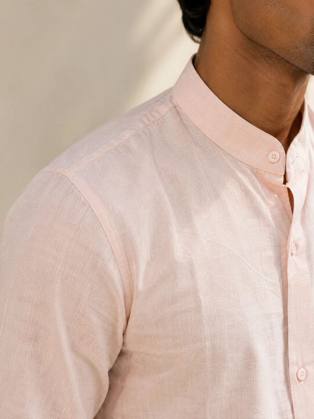 Men’s Peach Pink Khadi Co-Ord Set - 3 Buy Men’s Peach Pink Khadi Co-Ord Set Online – Premium