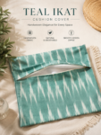 Ikat Aqua Green Cushion Cover – 1