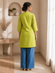 Khadi Cotton Kurta for women Pistachio Green– Top Designs