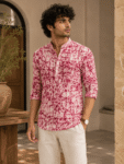 Batik Print Khadi Cotton Short Kurta-2