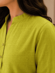 Lime Green Cotton Co-Ord Set-1