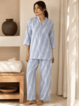 Blue Cotton Co-Ord Set -1