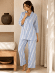 Blue Cotton Co-Ord Set -1