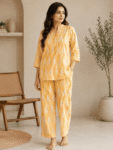 Buy Women’s Yellow Ikat Print Cotton Co-Ord Set Online