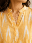 Buy Women’s Yellow Ikat Print Cotton Co-Ord Set Online