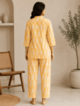 Buy Women’s Yellow Ikat Print Cotton Co-Ord Set Online