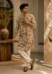 Men’s Premium Batik Print Khadi Cotton Long-1